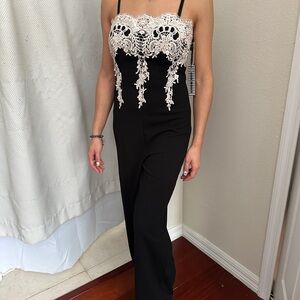 Haute Monde Black and White Jumpsuits Modern Monochrome Style